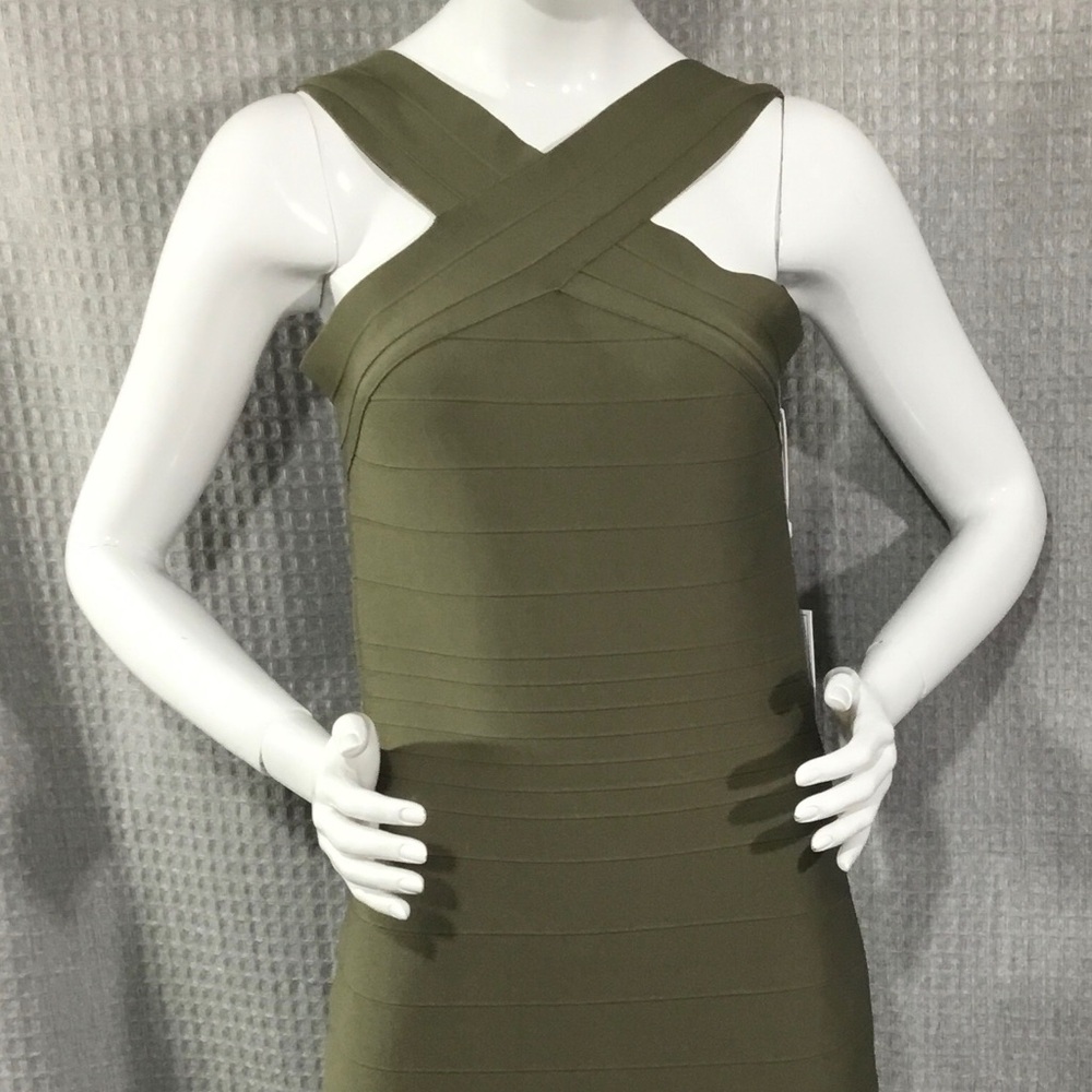 SIENA Sculpt Knit Crisscrossed Dress SZ6 #597